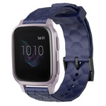 Cinturino per orologio in silicone tinta unita con motivo a calcio da 20 mm, For Garmin Venu SQ, For Garminmove Luxe