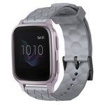 Cinturino per orologio in silicone tinta unita con motivo a calcio da 20 mm, For Garmin Venu SQ, For Garminmove Luxe
