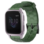Cinturino per orologio in silicone tinta unita con motivo a calcio da 20 mm, For Garmin Venu SQ, For Garminmove Luxe