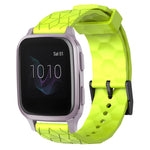 Cinturino per orologio in silicone tinta unita con motivo a calcio da 20 mm, For Garmin Venu SQ, For Garminmove Luxe