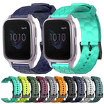 Cinturino per orologio in silicone tinta unita con motivo a calcio da 20 mm, For Garmin Venu SQ, For Garminmove Luxe