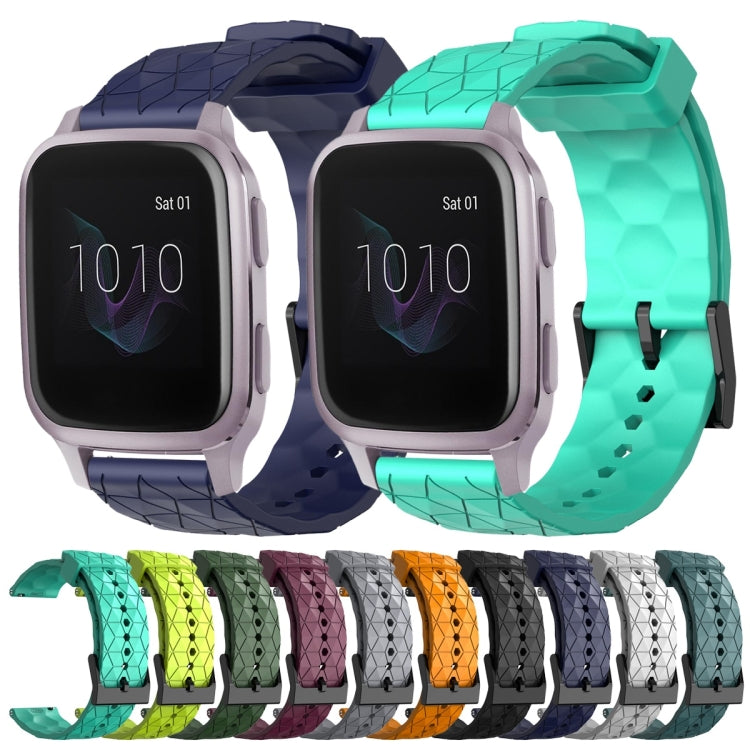Cinturino per orologio in silicone tinta unita con motivo a calcio da 20 mm, For Garmin Venu SQ, For Garminmove Luxe