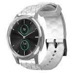Cinturino per orologio in silicone tinta unita con motivo a calcio da 20 mm, For Garmin Venu SQ, For Garminmove Luxe