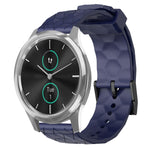 Cinturino per orologio in silicone tinta unita con motivo a calcio da 20 mm, For Garmin Venu SQ, For Garminmove Luxe
