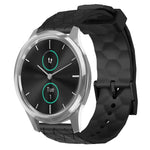 Cinturino per orologio in silicone tinta unita con motivo a calcio da 20 mm, For Garmin Venu SQ, For Garminmove Luxe