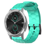 Cinturino per orologio in silicone tinta unita con motivo a calcio da 20 mm, For Garmin Venu SQ, For Garminmove Luxe
