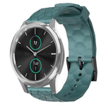 Cinturino per orologio in silicone tinta unita con motivo a calcio da 20 mm, For Garmin Venu SQ, For Garminmove Luxe