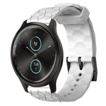 Cinturino per orologio in silicone tinta unita con motivo a calcio da 20 mm, For Garminmove Style, For Garmin Forerunner 645 Music