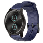 Cinturino per orologio in silicone tinta unita con motivo a calcio da 20 mm, For Garminmove Style, For Garmin Forerunner 645 Music