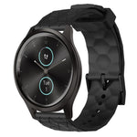 Cinturino per orologio in silicone tinta unita con motivo a calcio da 20 mm, For Garminmove Style, For Garmin Forerunner 645 Music