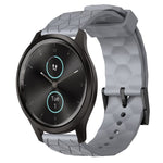 Cinturino per orologio in silicone tinta unita con motivo a calcio da 20 mm, For Garminmove Style, For Garmin Forerunner 645 Music
