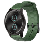 Cinturino per orologio in silicone tinta unita con motivo a calcio da 20 mm, For Garminmove Style, For Garmin Forerunner 645 Music