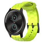 Cinturino per orologio in silicone tinta unita con motivo a calcio da 20 mm, For Garminmove Style, For Garmin Forerunner 645 Music