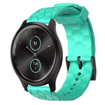 Cinturino per orologio in silicone tinta unita con motivo a calcio da 20 mm, For Garminmove Style, For Garmin Forerunner 645 Music