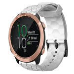 Cinturino per orologio in silicone tinta unita con motivo a calcio da 20 mm, For Garminmove Style, For Garmin Forerunner 645 Music