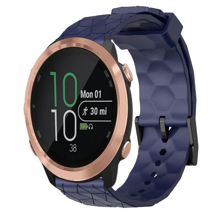 Cinturino per orologio in silicone tinta unita con motivo a calcio da 20 mm, For Garminmove Style, For Garmin Forerunner 645 Music