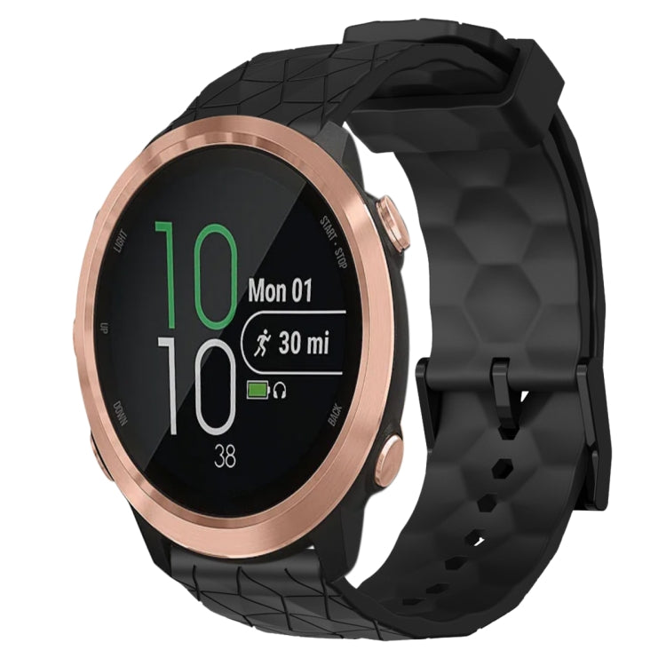 Cinturino per orologio in silicone tinta unita con motivo a calcio da 20 mm, For Garminmove Style, For Garmin Forerunner 645 Music