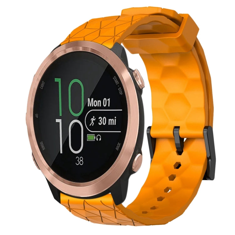 Cinturino per orologio in silicone tinta unita con motivo a calcio da 20 mm, For Garminmove Style, For Garmin Forerunner 645 Music