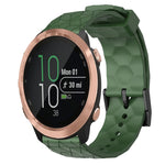 Cinturino per orologio in silicone tinta unita con motivo a calcio da 20 mm, For Garminmove Style, For Garmin Forerunner 645 Music