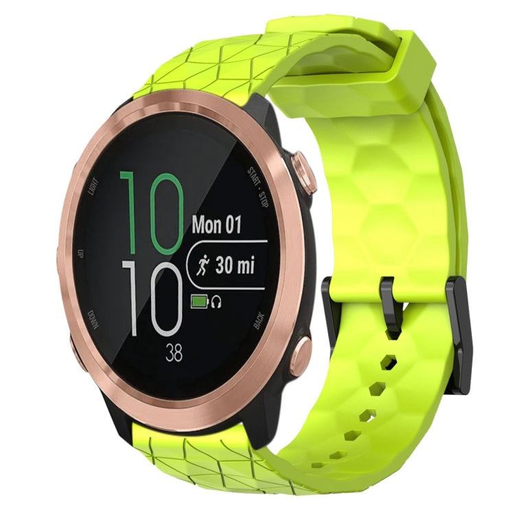 Cinturino per orologio in silicone tinta unita con motivo a calcio da 20 mm, For Garminmove Style, For Garmin Forerunner 645 Music