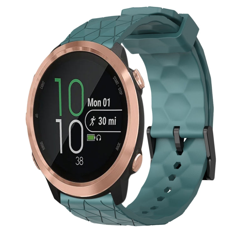 Cinturino per orologio in silicone tinta unita con motivo a calcio da 20 mm, For Garminmove Style, For Garmin Forerunner 645 Music