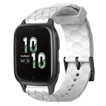 Cinturino per orologio in silicone tinta unita con motivo a calcio da 20 mm, For Garmin Forerunner Sq2, For Garmin Forerunner Sq2 Music
