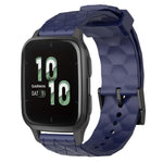 Cinturino per orologio in silicone tinta unita con motivo a calcio da 20 mm, For Garmin Forerunner Sq2, For Garmin Forerunner Sq2 Music