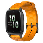 Cinturino per orologio in silicone tinta unita con motivo a calcio da 20 mm, For Garmin Forerunner Sq2, For Garmin Forerunner Sq2 Music