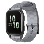 Cinturino per orologio in silicone tinta unita con motivo a calcio da 20 mm, For Garmin Forerunner Sq2, For Garmin Forerunner Sq2 Music