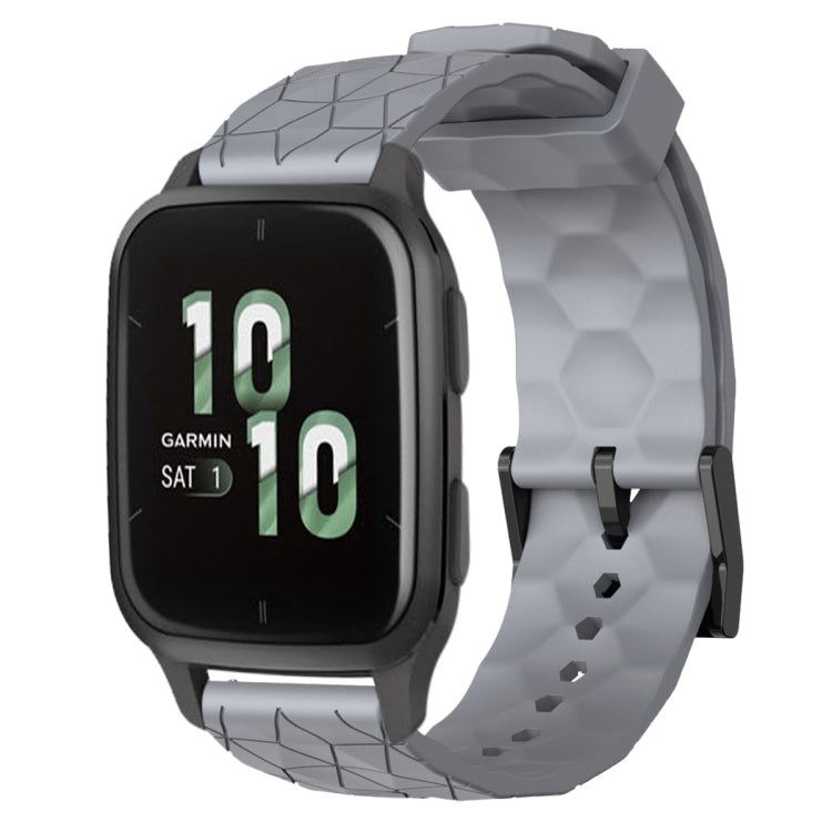 Cinturino per orologio in silicone tinta unita con motivo a calcio da 20 mm, For Garmin Forerunner Sq2, For Garmin Forerunner Sq2 Music