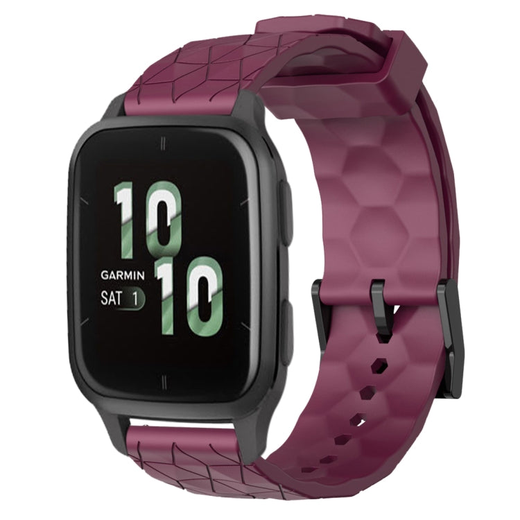 Cinturino per orologio in silicone tinta unita con motivo a calcio da 20 mm, For Garmin Forerunner Sq2, For Garmin Forerunner Sq2 Music