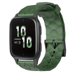 Cinturino per orologio in silicone tinta unita con motivo a calcio da 20 mm, For Garmin Forerunner Sq2, For Garmin Forerunner Sq2 Music