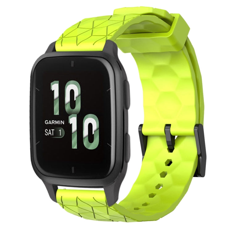 Cinturino per orologio in silicone tinta unita con motivo a calcio da 20 mm, For Garmin Forerunner Sq2, For Garmin Forerunner Sq2 Music