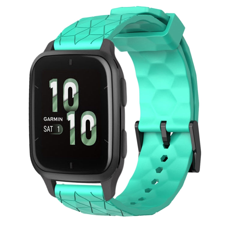 Cinturino per orologio in silicone tinta unita con motivo a calcio da 20 mm, For Garmin Forerunner Sq2, For Garmin Forerunner Sq2 Music