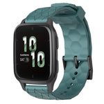 Cinturino per orologio in silicone tinta unita con motivo a calcio da 20 mm, For Garmin Forerunner Sq2, For Garmin Forerunner Sq2 Music