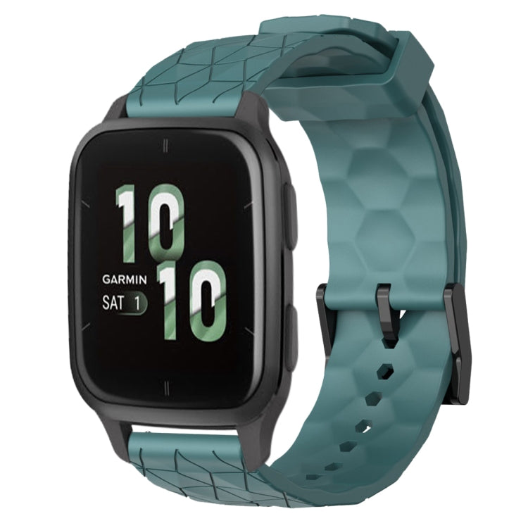 Cinturino per orologio in silicone tinta unita con motivo a calcio da 20 mm, For Garmin Forerunner Sq2, For Garmin Forerunner Sq2 Music