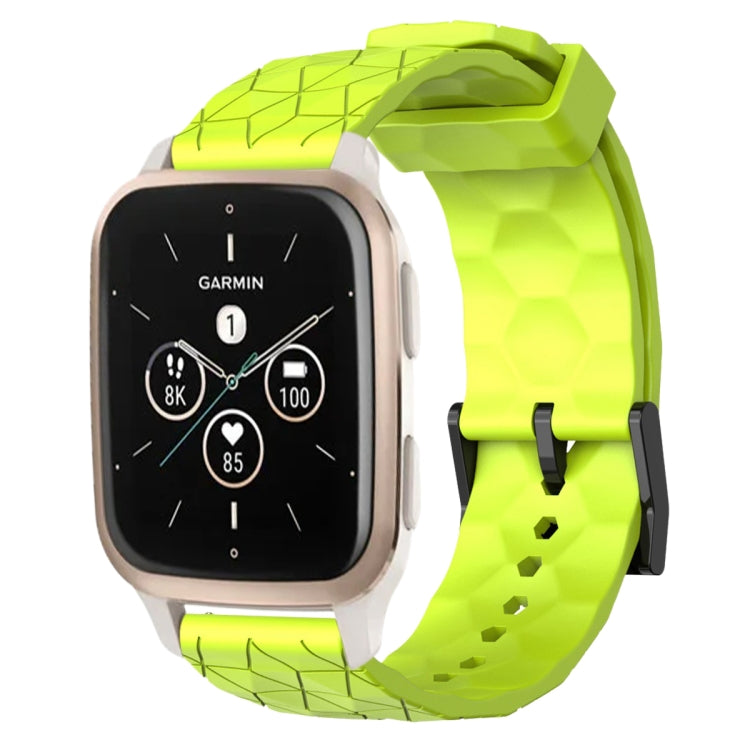 Cinturino per orologio in silicone tinta unita con motivo a calcio da 20 mm, For Garmin Forerunner Sq2, For Garmin Forerunner Sq2 Music
