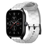 Cinturino per orologio in silicone tinta unita con motivo a calcio da 20 mm, For Amazfit GTS 4, For Amazfit GTS 3