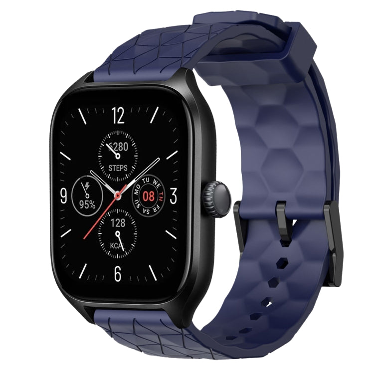 Cinturino per orologio in silicone tinta unita con motivo a calcio da 20 mm, For Amazfit GTS 4, For Amazfit GTS 3