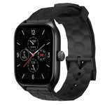 Cinturino per orologio in silicone tinta unita con motivo a calcio da 20 mm, For Amazfit GTS 4, For Amazfit GTS 3