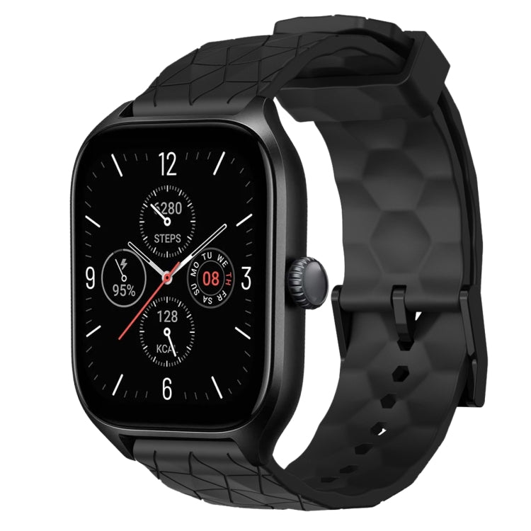 Cinturino per orologio in silicone tinta unita con motivo a calcio da 20 mm, For Amazfit GTS 4, For Amazfit GTS 3