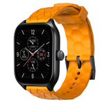 Cinturino per orologio in silicone tinta unita con motivo a calcio da 20 mm, For Amazfit GTS 4, For Amazfit GTS 3