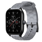 Cinturino per orologio in silicone tinta unita con motivo a calcio da 20 mm, For Amazfit GTS 4, For Amazfit GTS 3