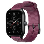 Cinturino per orologio in silicone tinta unita con motivo a calcio da 20 mm, For Amazfit GTS 4, For Amazfit GTS 3