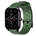 Cinturino per orologio in silicone tinta unita con motivo a calcio da 20 mm, For Amazfit GTS 4, For Amazfit GTS 3