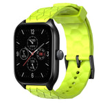 Cinturino per orologio in silicone tinta unita con motivo a calcio da 20 mm, For Amazfit GTS 4, For Amazfit GTS 3