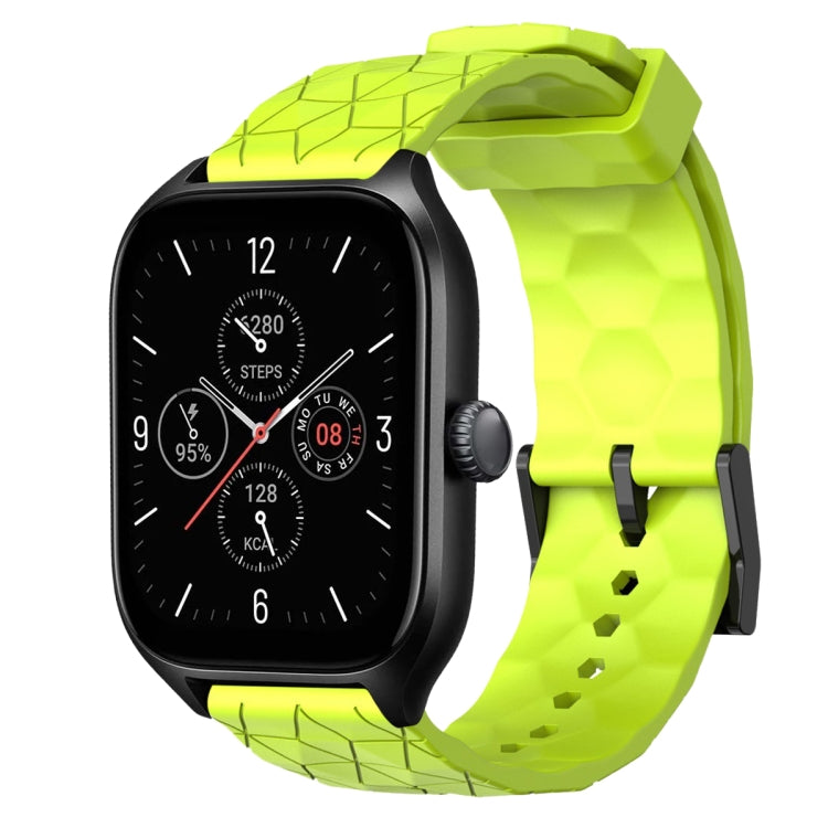 Cinturino per orologio in silicone tinta unita con motivo a calcio da 20 mm, For Amazfit GTS 4, For Amazfit GTS 3