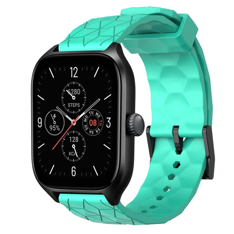 Cinturino per orologio in silicone tinta unita con motivo a calcio da 20 mm, For Amazfit GTS 4, For Amazfit GTS 3