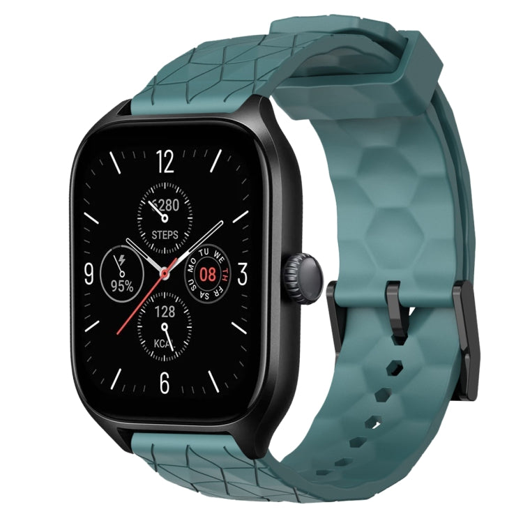 Cinturino per orologio in silicone tinta unita con motivo a calcio da 20 mm, For Amazfit GTS 4, For Amazfit GTS 3