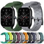 Cinturino per orologio in silicone tinta unita con motivo a calcio da 20 mm, For Amazfit GTS 4, For Amazfit GTS 3